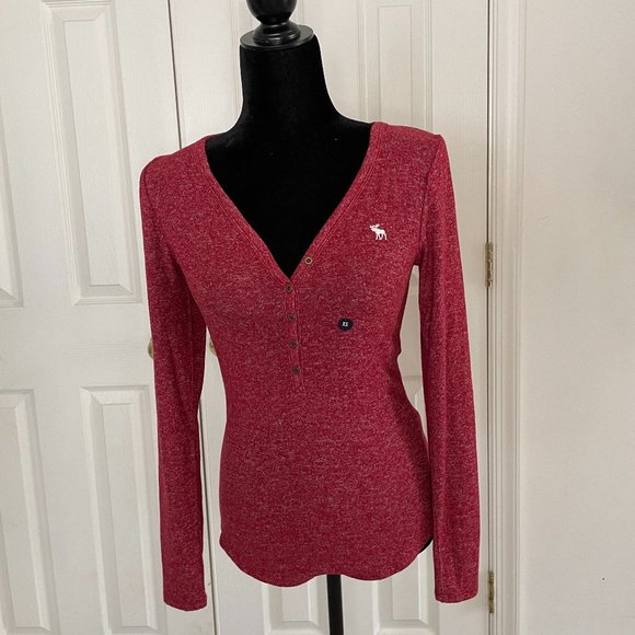 Abercrombie & Fitch V-neck Long Sleeve Shirt - Picture 2 of 11